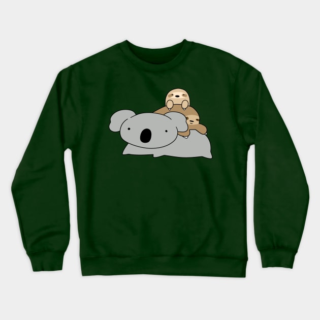 Koala and Sloths Crewneck Sweatshirt by saradaboru